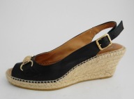 KANA ESPADRYLE SANDAŁY KOTURN SKÓRA R-39