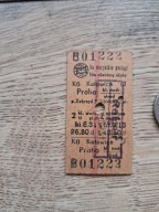 Bilet kolejowy kartonik kartonikowy nr 3