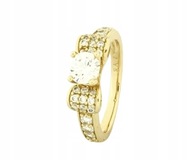 PIERŚCIONEK POZŁACANY KOKARDKA