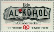 Niemcy 1982 Znaczek 1145 ** samochód alkohol bezpieczeństwo na drodze