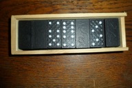 Podróżna gra domino w drewnianym pudełku