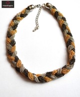 Elegancki MASYWNY naszyjnik WARKOCZ trzy kolory