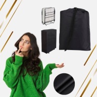 PRZENOŚNY POKROWIEC NA ŁÓŻKO POLOWE TURYSTYCZNE SKŁADANE 85x33x107CM CZARNY