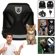 SZELKI DLA PSA KOTA BEZUCISKOWE GUARD ODBLASK REGU. SMYCZ 120CM KL. 29-36CM