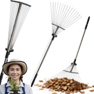 GRABIE DO LIŚCI TRAWY METALOWE WACHLARZOWE OGRODOWE PAZURKI MOCNE TELESKOP