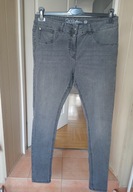 gina denim jeggings 44 spodnie dżins rurki strecz ze średnim stan szare