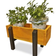 Drewniana donica kwietnik / zielnik 45 cm – naturalny styl