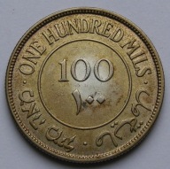Palestyna-100 Mils 1939-Ag ,piękna
