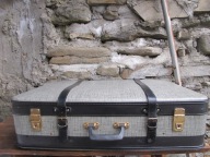 Stara DUŻA Walizka Podróżna z Kluczykami_REKWIZYT_ WYSTRÓJ PRL