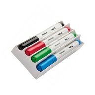 PISAKI MAZAKI FLAMASTRY DO TABLIC ŚCIERALNYCH 4 SZT + GĄBKA