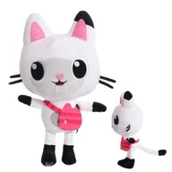 Maskotka Panduś Koci Domek Gabi biały tkanina 25 cm