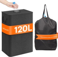 Kosz na butelki kaucyjne zwrotne torba z uchwytami 120L solidny czarny