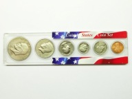 zestaw monet USA 1+5+10+25+50 centow + 1 dolar 1976 w plastikowy holderze 2