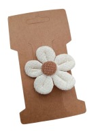 Mini spinka spineczka do włosów kwiat kwiatuszek kwiatek boho ecru beż