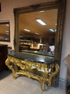 WŁOSKA ZŁOTA STYLOWA KONSOLA SILIK 160 cm CUDO