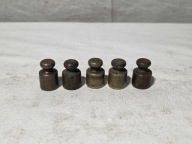 Odważniki mosiężne handlowe - zestaw 5 x 5dkg