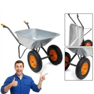 DUŻA TACZKA OGRODOWA BUDOWLANA KOLEBA HIGHER 140L 2 KOŁA OCYNK SPAWANA