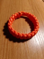 Bransoletka Paracord Survival Pomarańczowa Ręcznie Robiona EDC Bushcraft