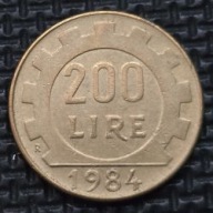 *WŁOCHY [0089]*200 Lirów 1984r. Republika Włoska, Legenda 200 LIRE