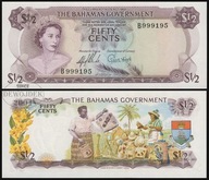 BNE - BAHAMA WYSPY 1/2 Dollar 50 Centów 1965 B 999195 # P17 # BAHAMY # UNC