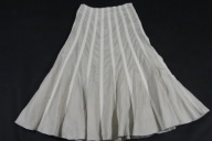 5 PER UNA Długa Maxi Spódnica Czysty Len Zamaszysty Klosz 14 42