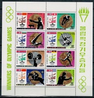Korea Północna 1980 Znaczki Ark 2052-9A ** sport igrzyska olimpijskie medal