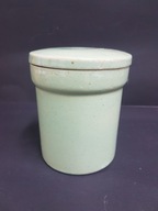 Stary ceramiczny pojemnik z przykrywką Anglia