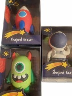 Gumki do mazania, różne kształty, 3 sztuki