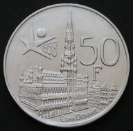 Belgia 50 franków 1958 - król Bauduoin I - srebro