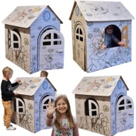 DOMEK DLA DZIECI DUŻY DO MALOWANIA KOLOROWANKA KARTONOWY XXL PREZENT DZIECI