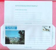 Anglia Guernsey 1981 aerogram 20 p ** lotnictwo samolot, port morski statki