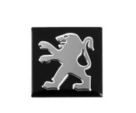 EMBLEMAT NAKLEJKA ALUMINIUM NA KLUCZYK SAMOCHODOWY PEUGEOT 16mm