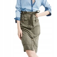 ABERCROMBIE oliwkowa spódnica przed kolano 27 S/M