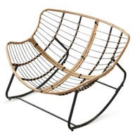 Fotel bujany wypoczynkowy XXL z podparciem nóg