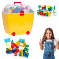 HEMAR DUŻY KUFEREK Z KLOCKAMI K2 OK. 280 ELEMENTÓW