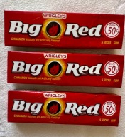 Wrigley's Big Red, 15 listków cynamonowa guma do żucia 3 PACZKI
