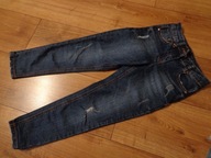 Spodnie ciemny jeans przetarcia 110-116 5/6lat
