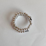 Pierścionek na druciku z koralikami