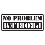 Naklejka PROBLEM NO PROBLEM offroad zmota wyprawa bez tła od GravArt