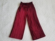 Cool Club spodnie welurowe prążek bordo jak nowe roz 128
