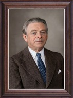 Obraz Kazimierz Funk portret w drewnianej ramie ze szkłem