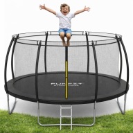 TRAMPOLINA OGRODOWA DUŻA DLA DZIECI DOROSŁYCH 374CM 12FT 150KG BEZPIECZNA