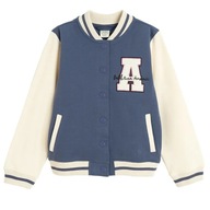 Cool Club, Bluza bejsbolówka, rozpinana, granatowa, ecru 98