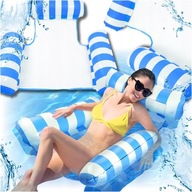 HAMAK WODNY MATERAC DMUCHANY DO PŁYWANIA LEŻAK PLAŻOWY DO BASENU WYTRZYMAŁY
