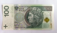 STO ZŁOTYCH 100, BANKNOT RADAR EN8172718, SUPER STAN, RZADKI