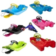 PLASTIKOWE SANKI Z KIEROWNICĄ HAMULCEM SZNURKIEM DLA DZIECI