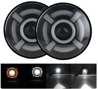 Wkład LED 7 cali do lamp Harley Suzuki Yamaha 50W Czarny + Ring "celownik"