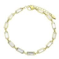 81345 BRANSOLETKA 14K POZŁACANA 17+3 CM 4 MM CRYSTAL Swarovski