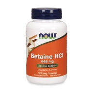 Suplement diety Now Foods Betaine HCl 648 mg kapsułki 120 szt.