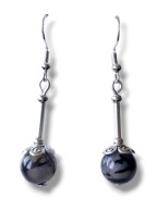 AW54 Kolczyki kamienie AGAT WĘŻOWY długie